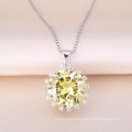 Fashion Silver Jewelry Necklace, Casting Pendant, Imitation diamond jewelry